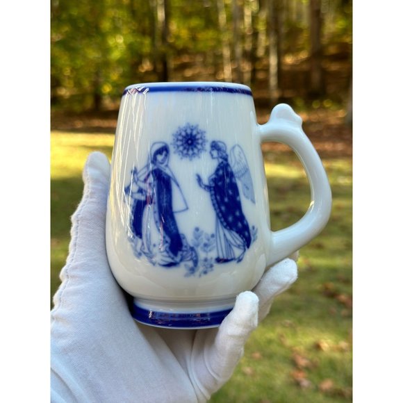 1973 Porsgrund Norway Limited Edition Christmas Mug "Promise of the Savior" Vtg - Picture 3 of 6